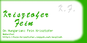 krisztofer fein business card